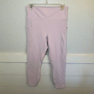 Fabletics PureLuxe Light Pink Ultra High-Waisted‎ 7/8 Leggings Women's Size L